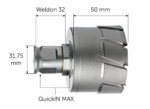 QuickIN MAX / Weldon 32 yuvalı, HM Ultra 50 karot matkap